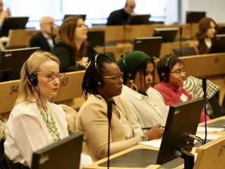 Les stagiaires d'ID53 présents à la conférence.